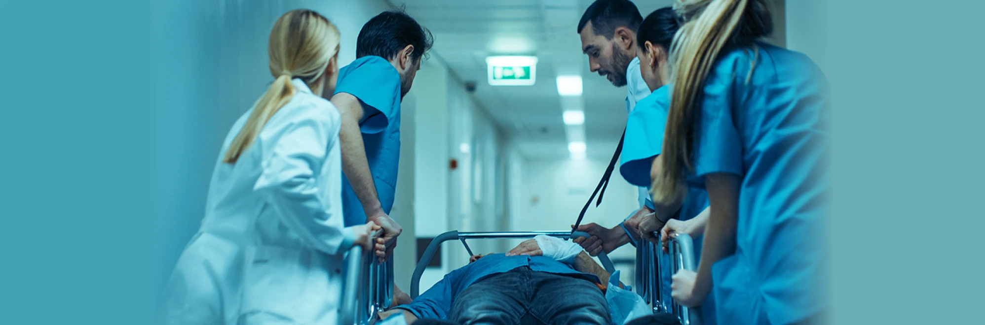 Emergency department staff at work